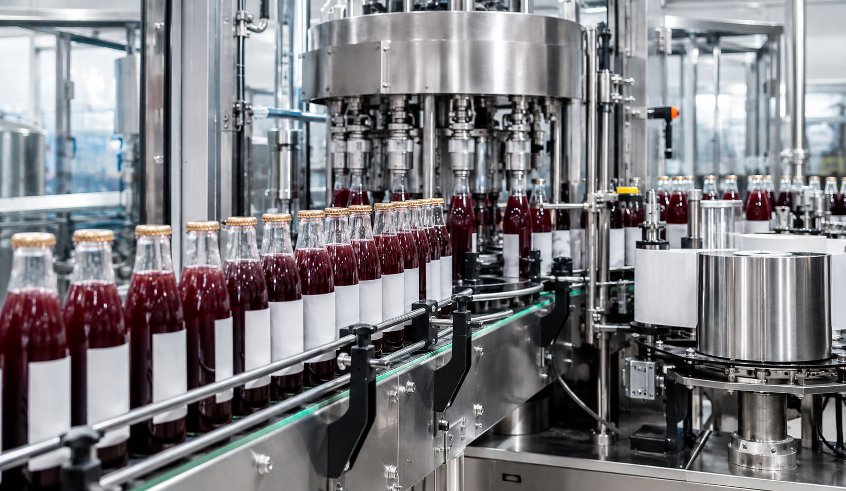 Automatyczna linia produkcyjna w zakładzie przetwórstwa produktów rolnych